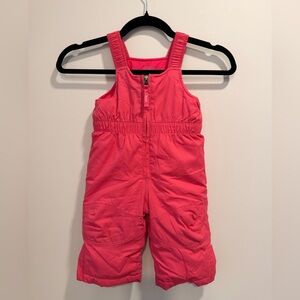 Girls' Pink Insulated Snow Bibs - L.L. Bean 6-12 months